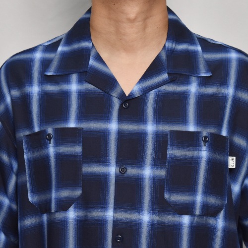 Pro Club/Ombre Checked S/S Rayon Shirt（プロクラブ オンブレ