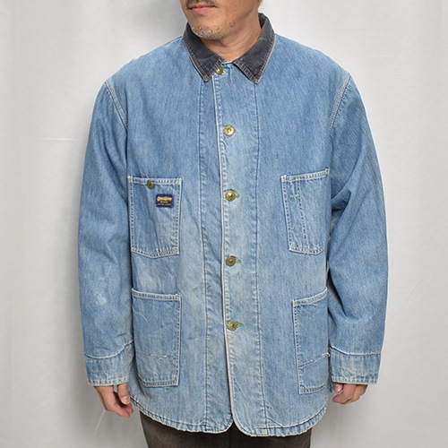 ��Osh Kosh/60-70's Vintage Blanket Lined Denim Coverall Jacket�ʥ����女���� �֥�󥱥åȥ饤�ʡ����С�������˥���ǥ���/����68cm [z-9799]