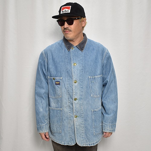 ��Osh Kosh/60-70's Vintage Blanket Lined Denim Coverall Jacket�ʥ����女���� �֥�󥱥åȥ饤�ʡ����С�������˥���ǥ���/����68cm [z-9799]