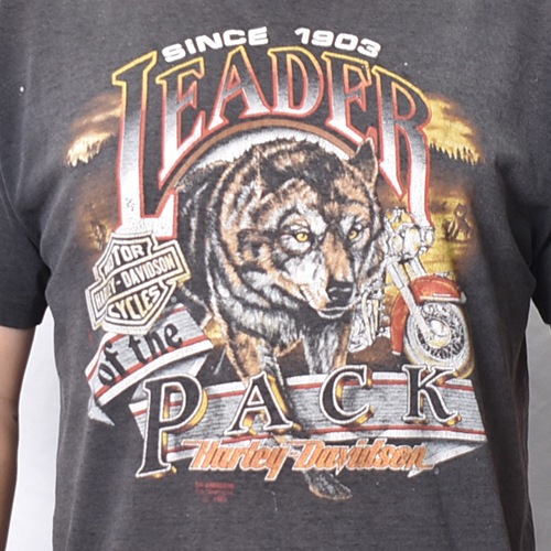 ��Vintage/Old Harley Davidson Dealer & Rally T-Shirt(�ϡ��졼���ӥåɥ��� T�����)�֥�å�/������XL [y-1402]