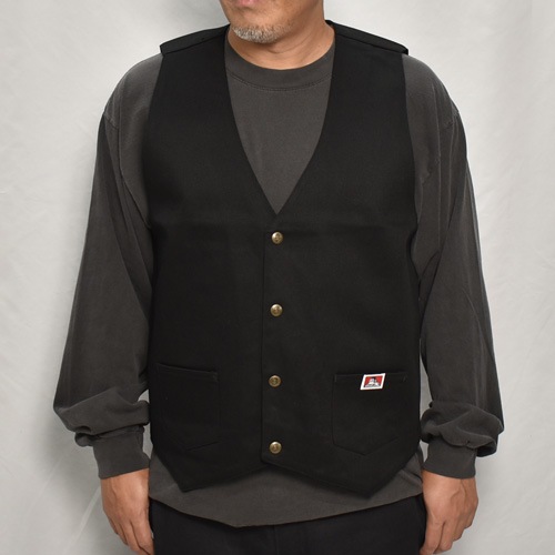 Ben Davis/Solid Work Vest（ベンデイビス ベスト）ブラック [a