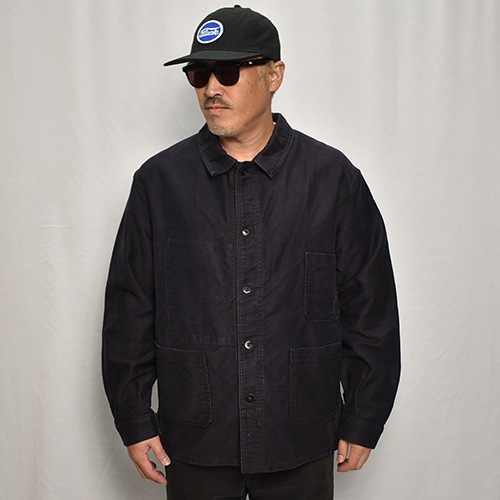 50's-60's Vintage French Black Moleskin Work Jacket(フレンチ