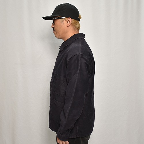 50's-60's Vintage French Black Moleskin Work Jacket(フレンチ