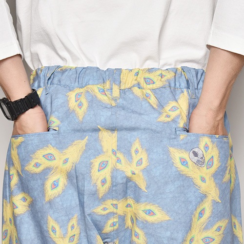 Strange Trip/Peacock Skull Easy Short Pants�ʥ��ȥ�󥸥ȥ�å� ���硼�ȥѥ�ġ˥֥롼 [a-4807]