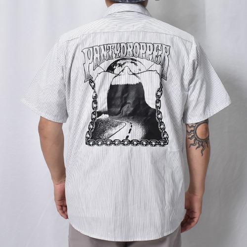 Panty Dropper��US/Road to Hell S/S Work Shirt(�ѥ�ƥ��ɥ��åѡ��ߥ��� ��������) �ۥ磻�ȡߥ֥�å� [a-8606]