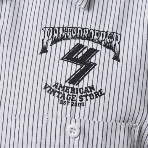 Panty Dropper��US/Road to Hell S/S Work Shirt(�ѥ�ƥ��ɥ��åѡ��ߥ��� ��������) �ۥ磻�ȡߥ֥�å� [a-8606]
