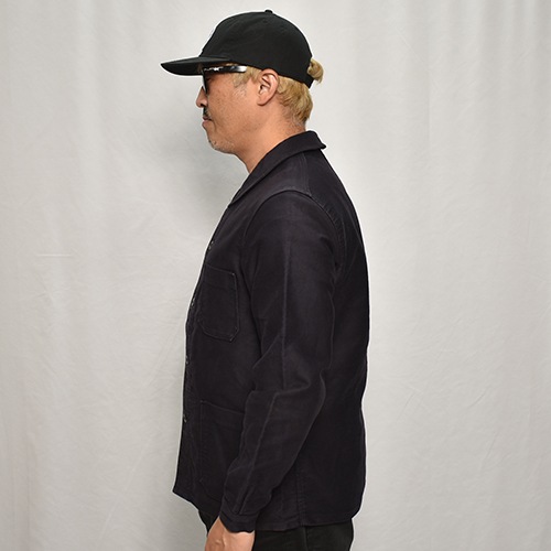 50's-60's Vintage French Black Moleskin Work Jacket(フレンチ