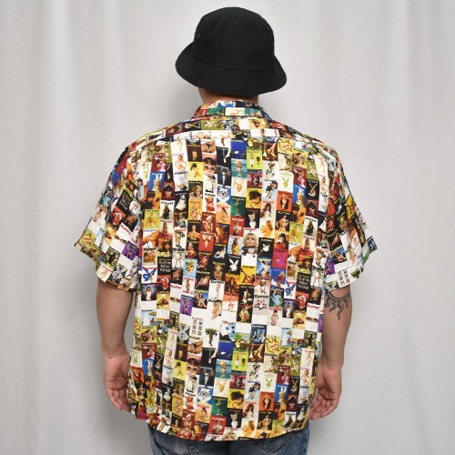 Playboy/100 Cover S/S Rayon Shirt�ʥץ쥤�ܡ��� �졼��󥷥�ġ˥ޥ�����顼 [a-7484]