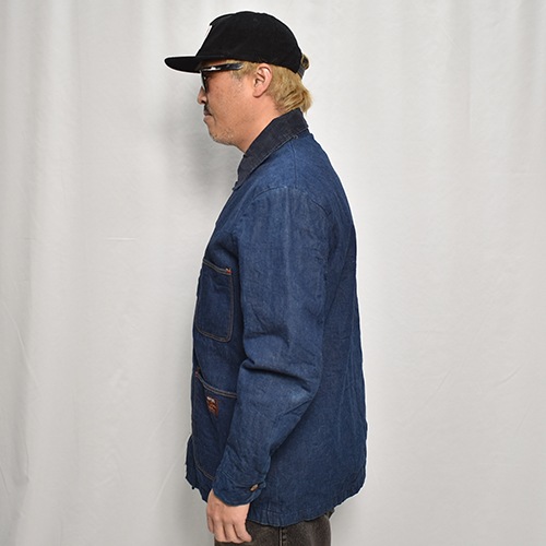 ��Wrangler/70-80's Vintage Blanket Lined Denim Coverall Jacket�ʥ�󥰥顼 �֥�󥱥åȥ饤�ʡ����С�������˥���ǥ���/����61cm [z-9802]