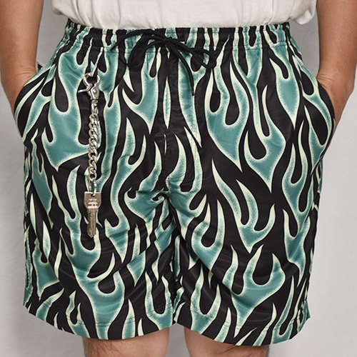 Multi Flames Amphibious Nylon Easy Short Pants（フレームス