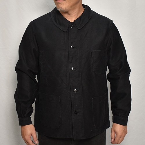 50's-60's Vintage French Black Moleskin Work Jacket(フレンチ