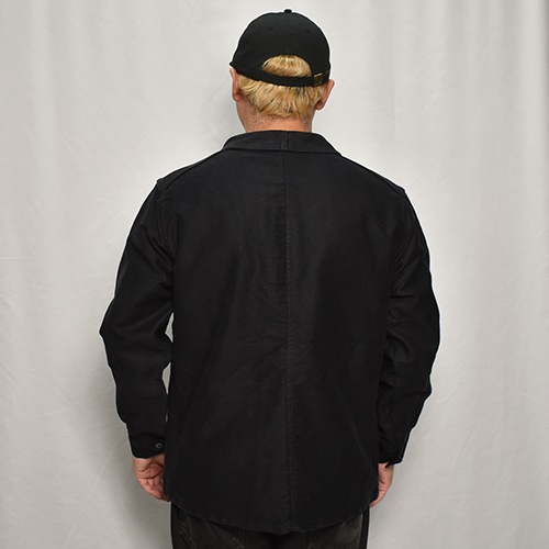 50's-60's Vintage French Black Moleskin Work Jacket(フレンチ