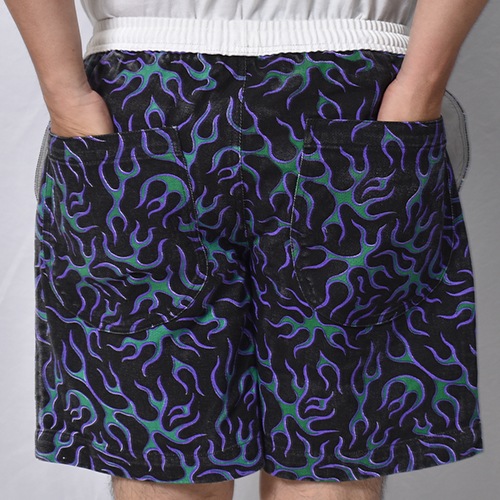 Multi Bandana Flames Easy Short Pants�ʥޥ���ե졼�ॹ�����������硼�ġ˥֥�å��ߥѡ��ץ�/���꡼�� [a-8605]