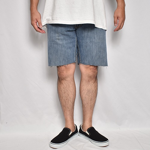 ��Levi's Silver Tab/Customized Cut Off Denim Shorts�ʥ꡼�Х�������С����� �ǥ˥ॷ�硼�ġ˥���ǥ���/������W33 [z-9142]