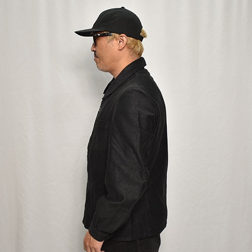50's-60's Vintage French Black Moleskin Work Jacket(フレンチ