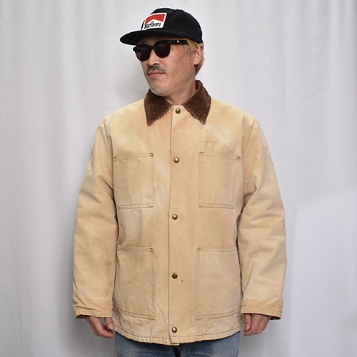 ��Walls/70-80's Vintage Blanket Lined Duck Chore Coat�ʥ������륺 �֥�󥱥åȥ饤�ʡ����祢�����ȡ˥֥饦��/������44���� [y-0946]