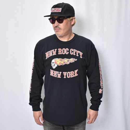 Hells Angels/New Roc City Support L/S T-Shirt�ʥإ륺���󥸥��륹 T����ġ˥֥�å��ߥ�å� [a-8443]