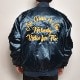・Us Customized Ass Grass or Gas Satin Coach Jacket（アスカスタマイズ サテンジャケット）ネイビー/サイズL [z-6863]