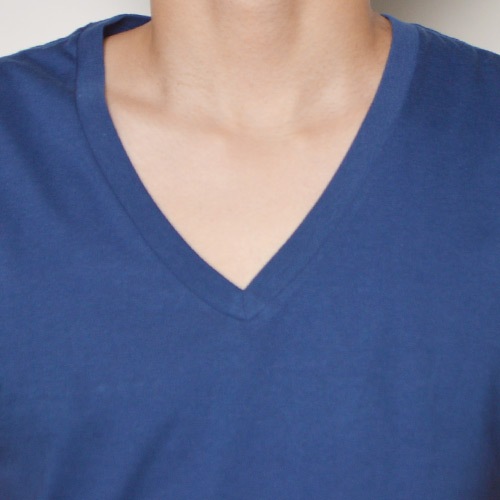 Ralph Lauren/Classic Cotton V-neck T-shirt�ʥ��ե������ V�ͥå�T����ġ˥ͥ��ӡ��֥롼 [n-9161]