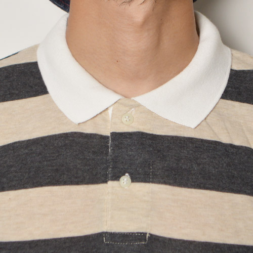 Alternative Apparel/S/S Border Polo Shirtʥ륿ͥƥ֥ѥ ܡݥġ˥֥åߥ١ [n-9273]