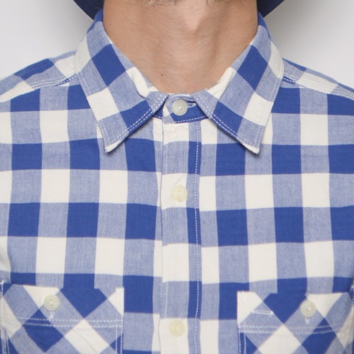 Five Brother/S/S Ox Check Work Shirts(ե֥֥饶 å)֥롼ߥʥ [n-9948]