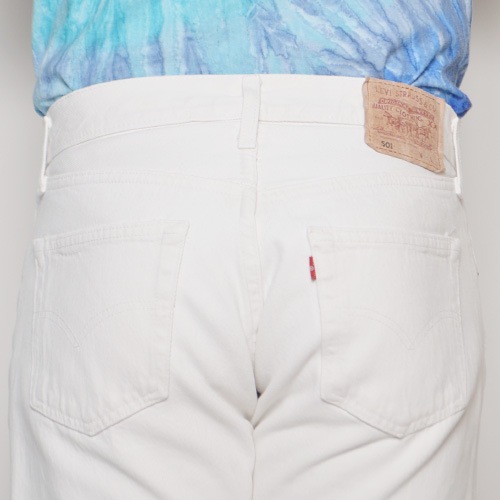 Levi'sUS/501 White Denim Cut Off Shortsʥ꡼Хߥ ǥ˥५åȥե硼ġ˥ۥ磻 [u-8748]