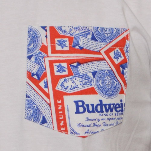 Budweiser��US/Vintage Fabric Pocket T-Shirts�ʥХɥ磻�����ߥ��� �ݥ��å�T����ġ˥�����A [a-0328]