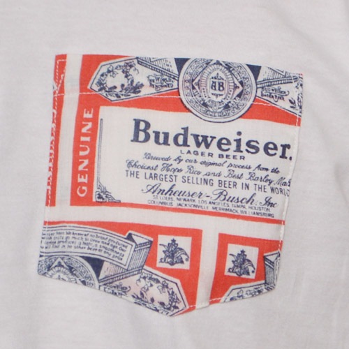 Budweiser��US/Vintage Fabric Pocket T-Shirts�ʥХɥ磻�����ߥ��� �ݥ��å�T����ġ˥�����B [a-0329]