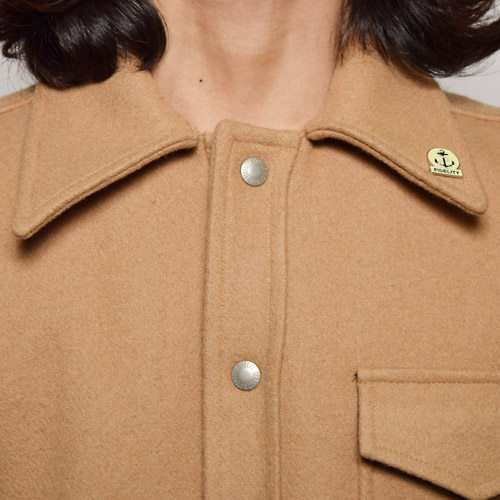 Fidelity/Wool Barn Shirt Jacket�ʥե��ǥ�ƥ��� �����륷��ĥ��㥱�åȡ˥١����� [a-0573]