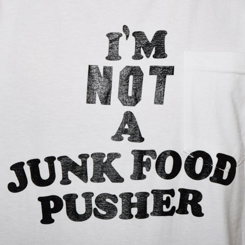 70-80's Replica/Junk Food Pocket T-Shirt�ʥ�ץꥫ ����󥯥ա���T����ġ˥ۥ磻�� [a-1046]