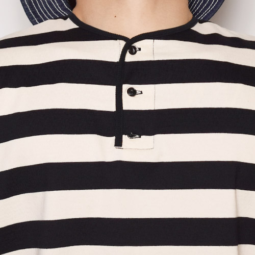 TowncraftUs/Over Sized Henly Border T-Shirtsʥ󥯥եȡߥ إ꡼ͥåܡTġ˥ʥߥ֥å [a-1124]