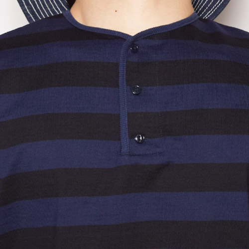 TowncraftUs/Over Sized Henly Border T-Shirtsʥ󥯥եȡߥ إ꡼ͥåܡTġ˥ͥӡߥ֥å [a-1126]