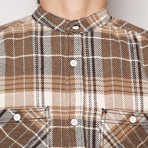 Five BrotherUS/Stand Collar Heavy Flannel Shirts(ե֥֥饶ߥ ɥ顼ͥ륷)֥饦ߥۥ磻 [a-1213]