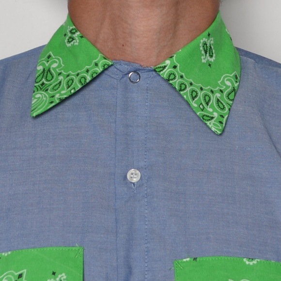 Red KapUS/Bandana Flap Chambray Shirtʥåɥåסߥ ġ˥饤ȥ֥롼ߥ꡼ [n-7095]