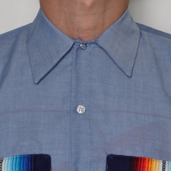 Red Kap��US/Mexican Rug Flap Chambray Shirt�ʥ�åɥ���åסߥ��� �����)�饤�ȥ֥롼�ߥͥ��ӡ� [n-7064]