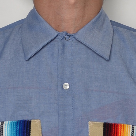 Red Kap��US/Mexican Rug Flap Chambray Shirt�ʥ�åɥ���åסߥ��� �����)�饤�ȥ֥롼�ߥ١����� [n-7062]