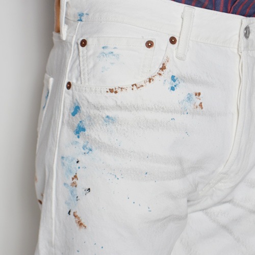 Levi's×US/Painted Custom 501 White Jeans(リーバイス×アス 501