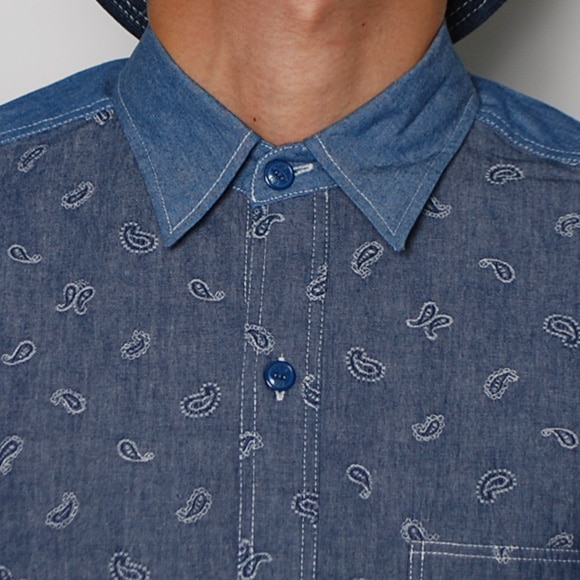 Fuct SSDD/Paisley Chambray Shirt（ファクト シャンブレー