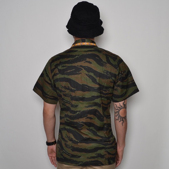 US ARMY��US/S/S Tyrolean Tiger Camo Utility Shirt��US�����ߡ� �����ꥢ�� �桼�ƥ���ƥ�������ġ˥������� [n-6892]
