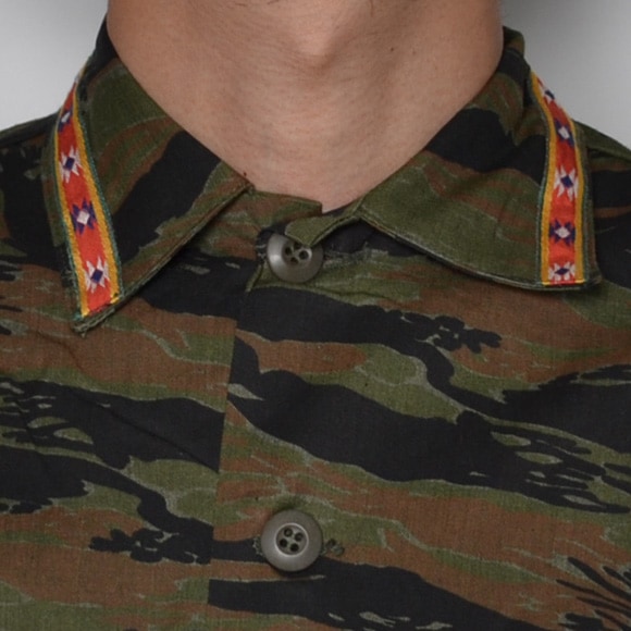 US ARMY��US/S/S Tyrolean Tiger Camo Utility Shirt��US�����ߡ� �����ꥢ�� �桼�ƥ���ƥ�������ġ˥�å� [n-6893]