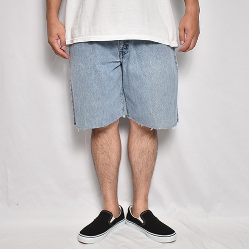 ��Levi's Silver Tab/Customized Cut Off Denim Shorts�ʥ꡼�Х�������С����� �ǥ˥ॷ�硼�ġ˥���ǥ���/������W34 [z-9144]