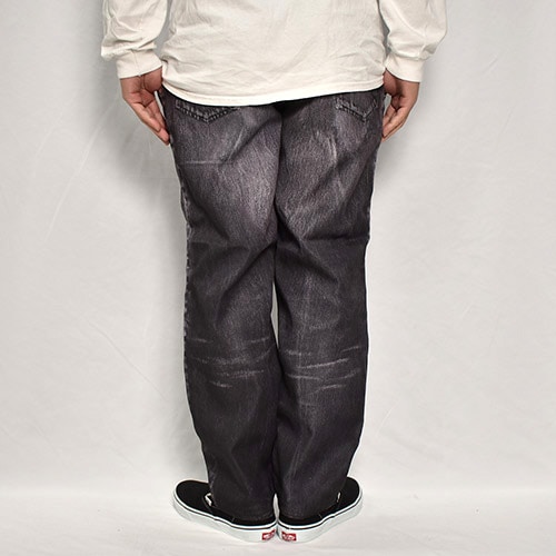 Fake Vintage Denim Easy Pants Type-BLACK（フェイク