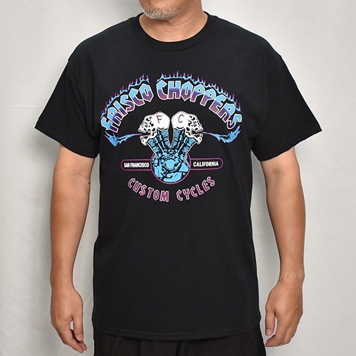 Frisco Choppers/Skull Motor S/S T-Shirtʥեꥹåѡ Tġ˥֥åߥ֥롼/ѡץ [a-8039]