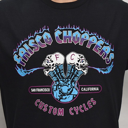 Frisco Choppers/Skull Motor S/S T-Shirt（フリスコチョッパー