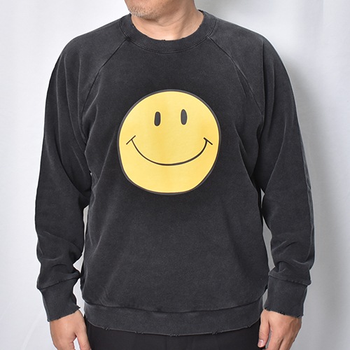 HANDTEX��Masayoshi Watanabe Smile Crew Neck Sweat�ʥϥ�ɥƥå����ߥޥ��襷�勵�ʥ� �������åȡ˥ե����ɥ֥�å� [a-8704]
