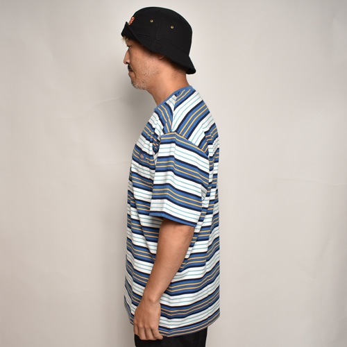 Dickies/Relaxed Fit Multi Striped Pocket S/S Tee�ʥǥ��å����� �ܡ������ݥ��å�T����ġ˥֥롼�ߥۥ磻�ȡߥ������� [a-6168]