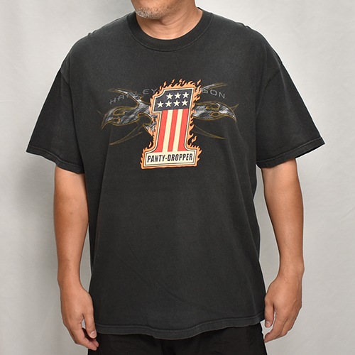 Panty Dropper��US/Custom Printed Biker S/S T-Shirt/No.1(�ѥ�ƥ��ɥ��åѡ��ߥ��� T�����)�֥�å�/������XL [y-0420]