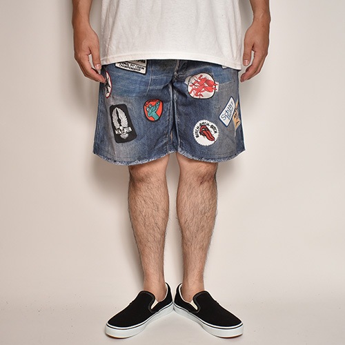 Fake Vintage Patched Denim Easy Shorts/Type-XPʥեơǥ˥।硼ȥѥġ˥ǥ [a-6022]