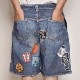 Fake Vintage Patched Denim Easy Shorts/Type-XPʥեơǥ˥।硼ȥѥġ˥ǥ [a-6022]