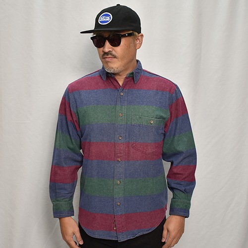 Eddie Bauer/Cotton Flannel L/S ShirtʥǥХ ͥ륷ġ˥ͥӡߥ꡼ߥ١/S [y-0534]